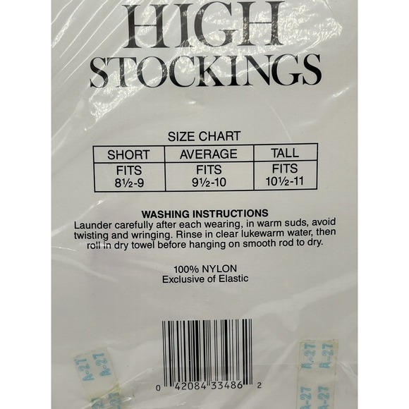 Seamless Stretch Thigh-High Stockings Sz Average Mistone Vtg K-Mart - Picture 5 of 10